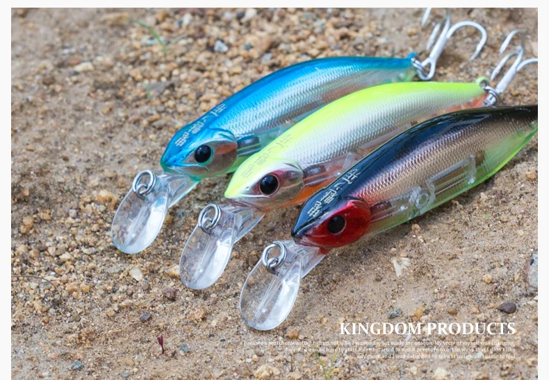 Kingdom Slow Sinking Pencil Fishing Lures Noise Minnow 70mm 12g 55mm 7g Swimbaits Swing Hard Baits Wobblers Fishing Tackle