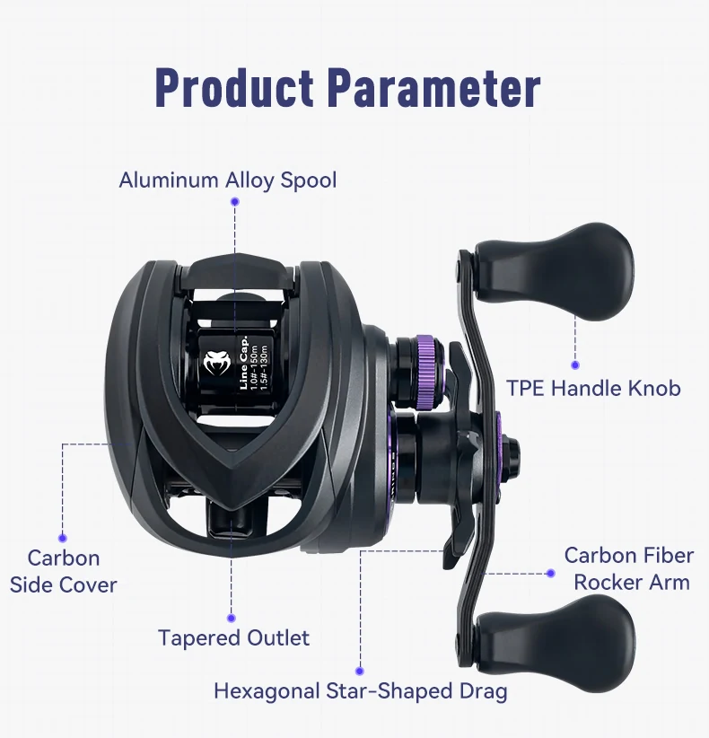 Kingdom Micro Pro Baitcasting Fishing Reel 138g Weight 7.6:1 Gear Ratio 4.6kg Max Drag Ultra-light Carbon Material Fishing Reels Kingdom Micro Pro Baitcasting Fishing Reel 138g Weight 7.6:1 Gear Ratio 4.6kg Max Drag Ultra-light Carbon Material Fishing Reels