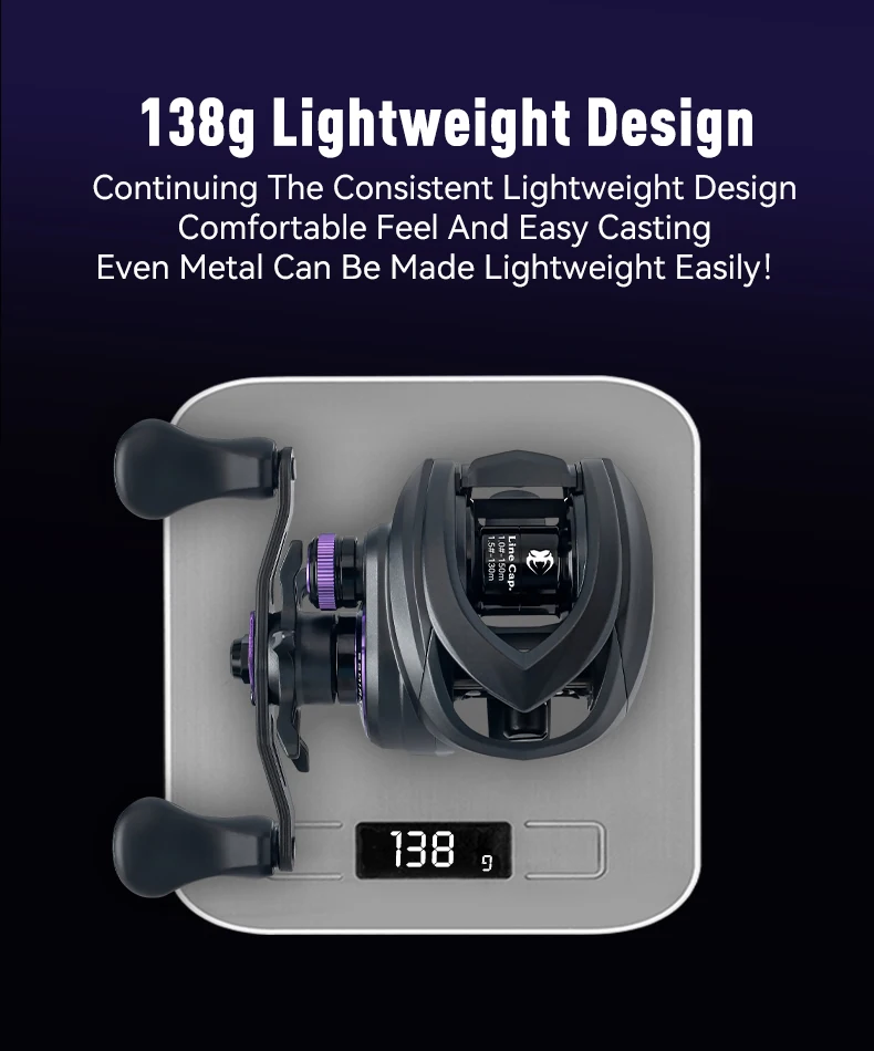 Kingdom Micro Pro Baitcasting Fishing Reel 138g Weight 7.6:1 Gear Ratio 4.6kg Max Drag Ultra-light Carbon Material Fishing Reels Kingdom Micro Pro Baitcasting Fishing Reel 138g Weight 7.6:1 Gear Ratio 4.6kg Max Drag Ultra-light Carbon Material Fishing Reels