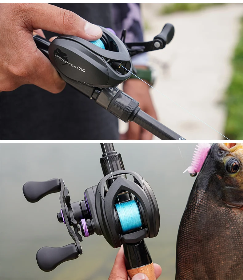 Kingdom Micro Pro Baitcasting Fishing Reel 138g Weight 7.6:1 Gear Ratio 4.6kg Max Drag Ultra-light Carbon Material Fishing Reels Kingdom Micro Pro Baitcasting Fishing Reel 138g Weight 7.6:1 Gear Ratio 4.6kg Max Drag Ultra-light Carbon Material Fishing Reels