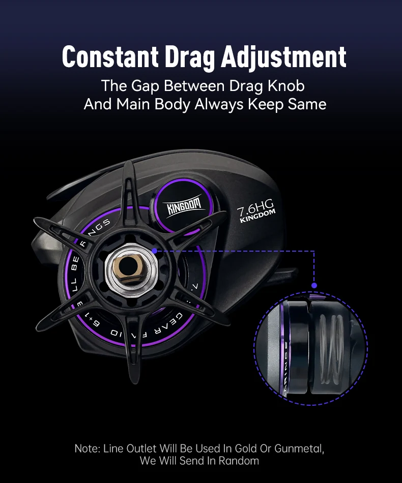 Kingdom Micro Pro Baitcasting Fishing Reel 138g Weight 7.6:1 Gear Ratio 4.6kg Max Drag Ultra-light Carbon Material Fishing Reels Kingdom Micro Pro Baitcasting Fishing Reel 138g Weight 7.6:1 Gear Ratio 4.6kg Max Drag Ultra-light Carbon Material Fishing Reels
