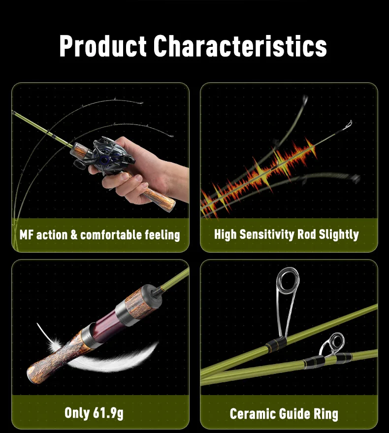 Kingdom STREAM KING Spinning Fishing Rod 61.9g Ultralight Casting Carbon Rods MF Action UL L power Fishing Tackle Travel Rod