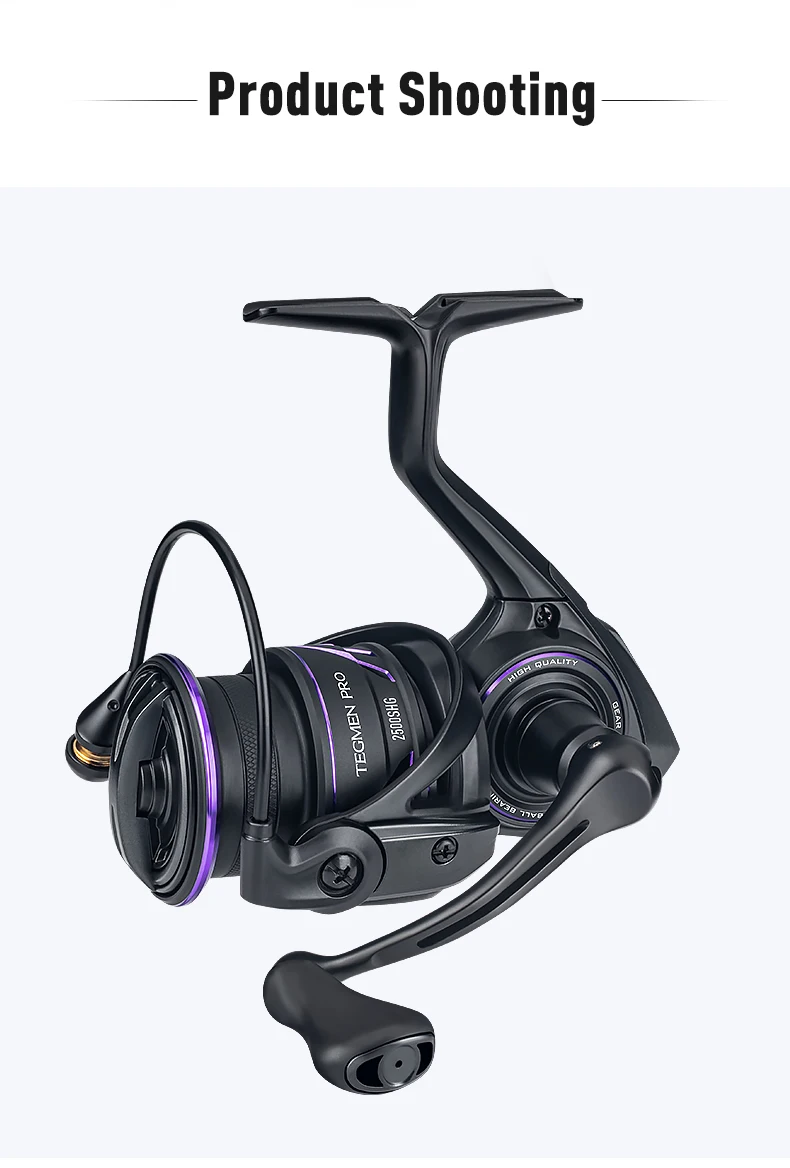 Kingdom Tegmen Pro Spinning Fishing Reel 6.2:1 High Speed Gear Ratio 9kg Max Drag 8+1BB Light Weight Saltwater Fishing Coil