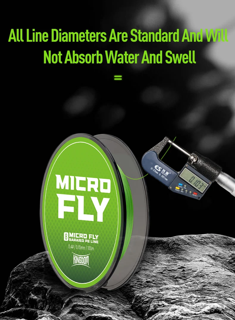 Kingdom Micro Fly Fishing Line 100m 8 Strands Braided Tighter Japan Multifilament Far Casting PE Line For Bass Pike Carp Fishing Kingdom Micro Fly Fishing Line 100m 8 Strands Braided Tighter Japan Multifilament Far Casting PE Line For Bass Pike Carp Fishing