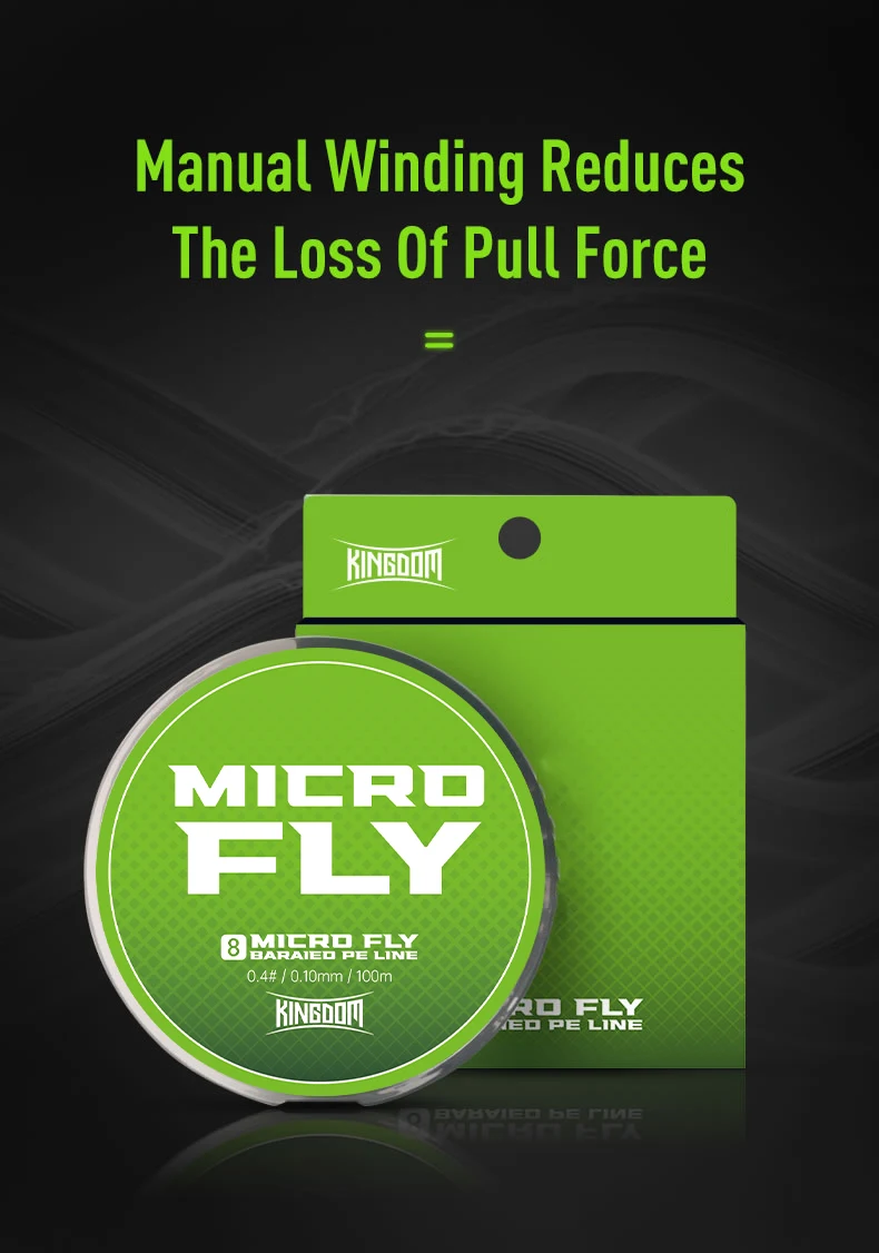 Kingdom Micro Fly Fishing Line 100m 8 Strands Braided Tighter Japan Multifilament Far Casting PE Line For Bass Pike Carp Fishing Kingdom Micro Fly Fishing Line 100m 8 Strands Braided Tighter Japan Multifilament Far Casting PE Line For Bass Pike Carp Fishing