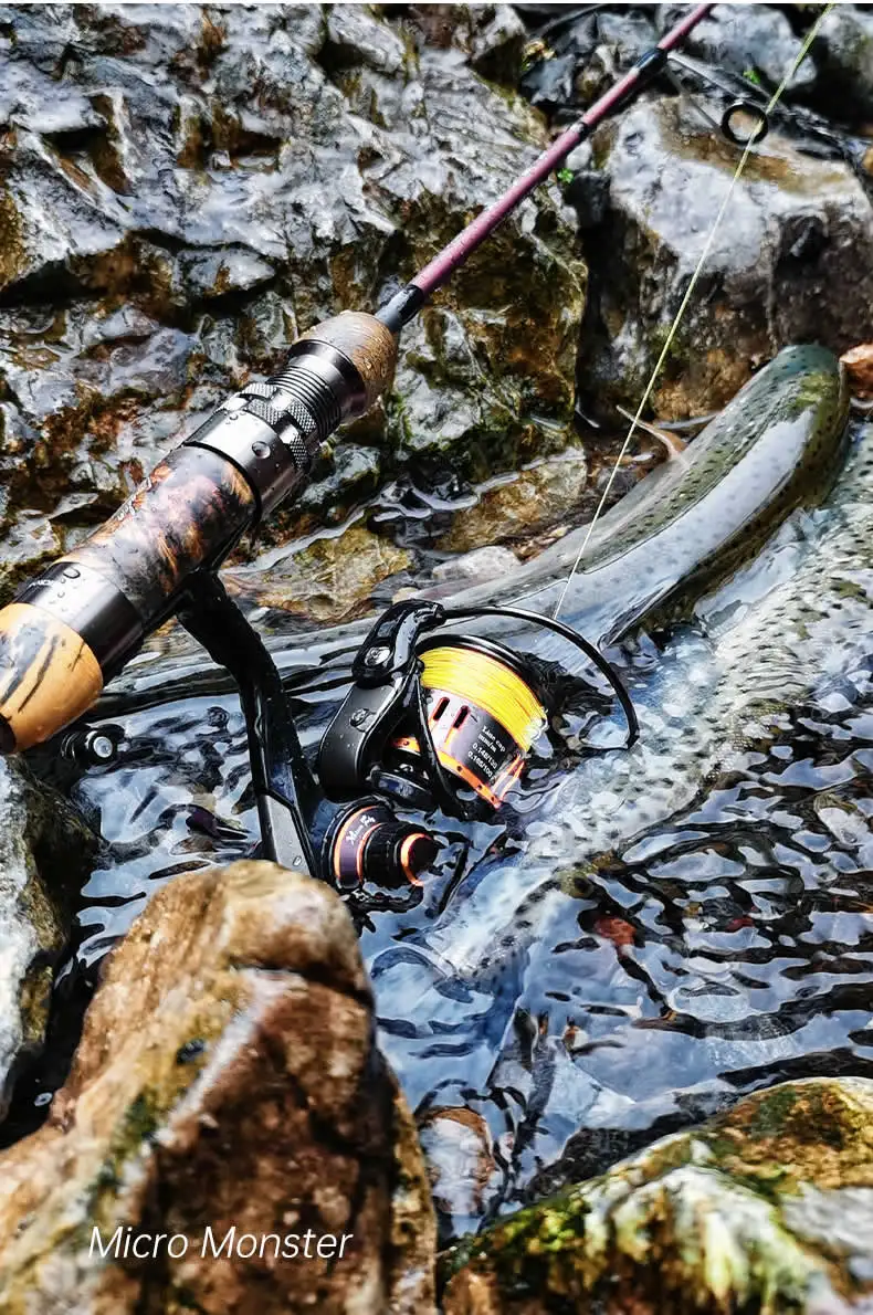 Kingdom MicroMonster Casting Fishing Rod 1.55m F MF Action Spinning Fishing Rods 3 Sections FUJI Guide UL Power Trout Travel Rod Kingdom MicroMonster Casting Fishing Rod 1.55m F MF Action Spinning Fishing Rods 3 Sections FUJI Guide UL Power Trout Travel Rod