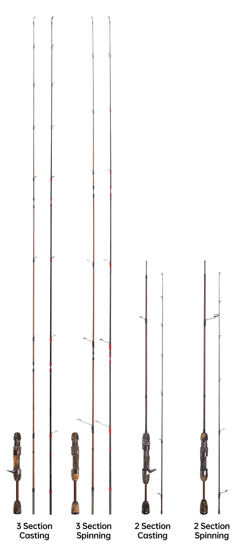 Kingdom MicroMonster Casting Fishing Rod 1.55m F MF Action Spinning Fishing Rods 3 Sections FUJI Guide UL Power Trout Travel Rod Kingdom MicroMonster Casting Fishing Rod 1.55m F MF Action Spinning Fishing Rods 3 Sections FUJI Guide UL Power Trout Travel Rod