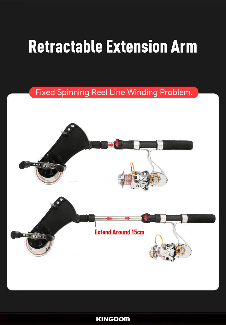 Kingdom Fishing Reel Line Winder Antirust Sturdy Portable Lightweight 4.3:1 Speed Ratio Line Winder Fishing Reel Tools Kingdom Fishing Reel Line Winder Antirust Sturdy Portable Lightweight 4.3:1 Speed Ratio Line Winder Fishing Reel Tools