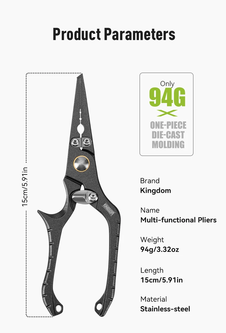 Kingdom Fishing Pliers Line Cutter 94g Multifunctional Plier Steel Knot Scissors Hook Remover Fishing Tackle Equipment Kingdom Fishing Pliers Line Cutter 94g Multifunctional Plier Steel Knot Scissors Hook Remover Fishing Tackle Equipment