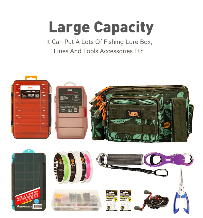 Kingdom Multifunctional Fishing Tackle Bag 660G 1000D Nylon Waterproof Large Capacity Outdoor Sport Fishing Waist Bag For Sale Kingdom Multifunctional Fishing Tackle Bag 660G 1000D Nylon Waterproof Large Capacity Outdoor Sport Fishing Waist Bag For Sale