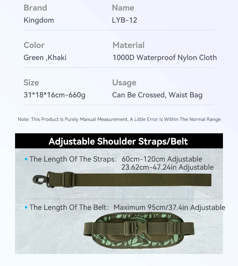 Kingdom Multifunctional Fishing Tackle Bag 660G 1000D Nylon Waterproof Large Capacity Outdoor Sport Fishing Waist Bag For Sale Kingdom Multifunctional Fishing Tackle Bag 660G 1000D Nylon Waterproof Large Capacity Outdoor Sport Fishing Waist Bag For Sale
