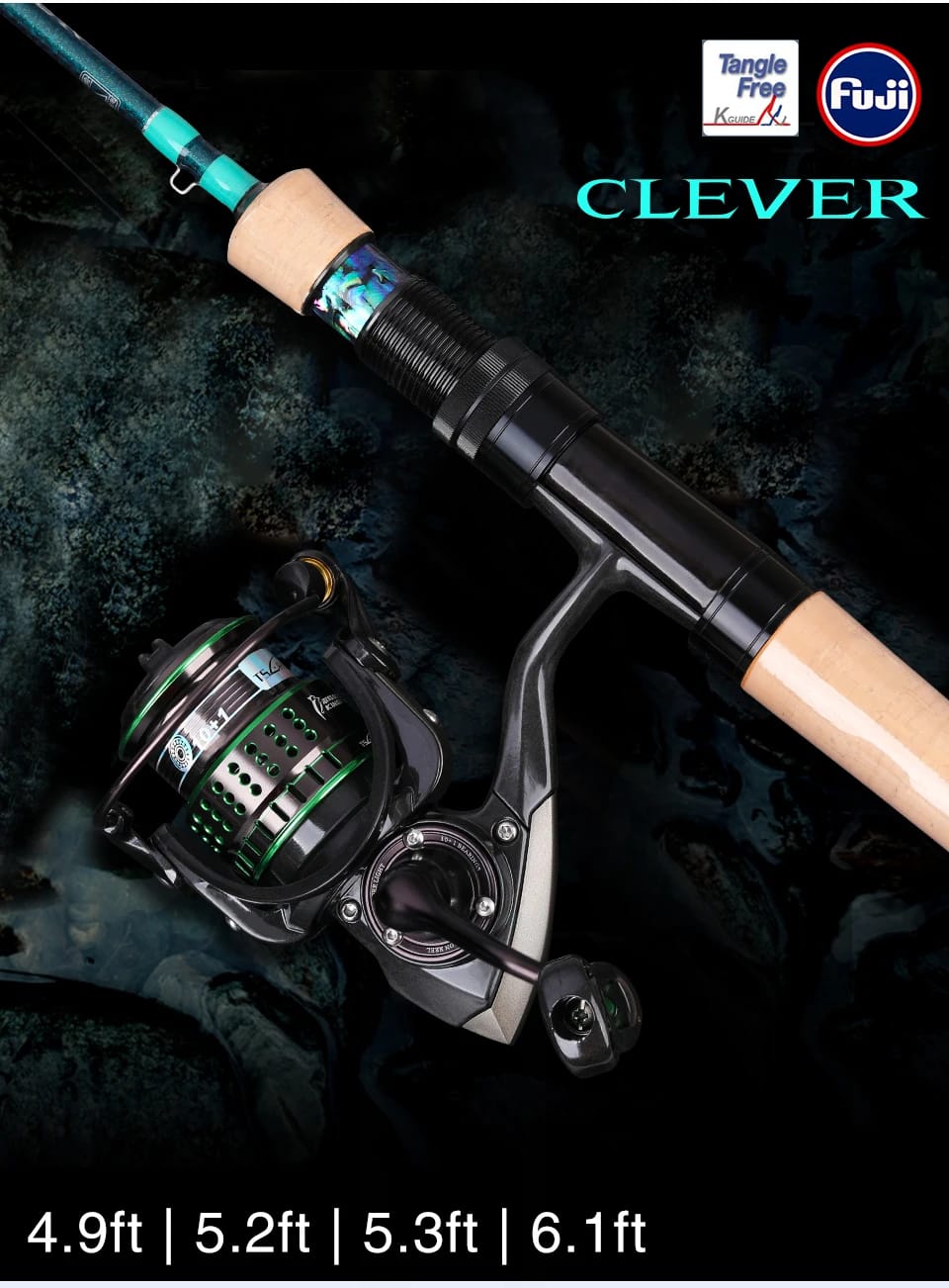 TSURINOYA Ultra-light Game Spinning Casting Fishing Rod CLEVER 1.45m 1.57m 1.6m 1.85m  FUJI Guide UL L 4-axis Carbon Trout Rod