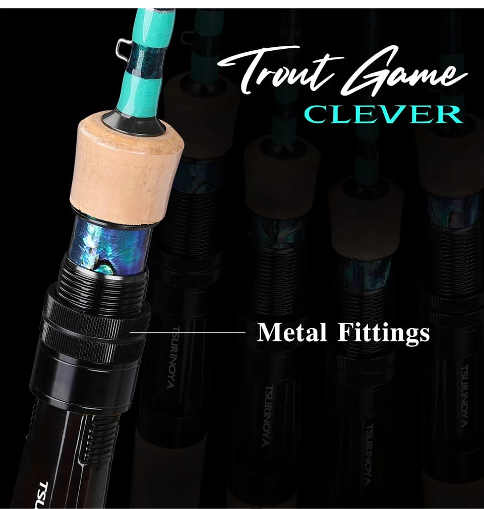 TSURINOYA Ultra-light Game Spinning Casting Fishing Rod CLEVER 1.45m 1.57m 1.6m 1.85m  FUJI Guide UL L 4-axis Carbon Trout Rod