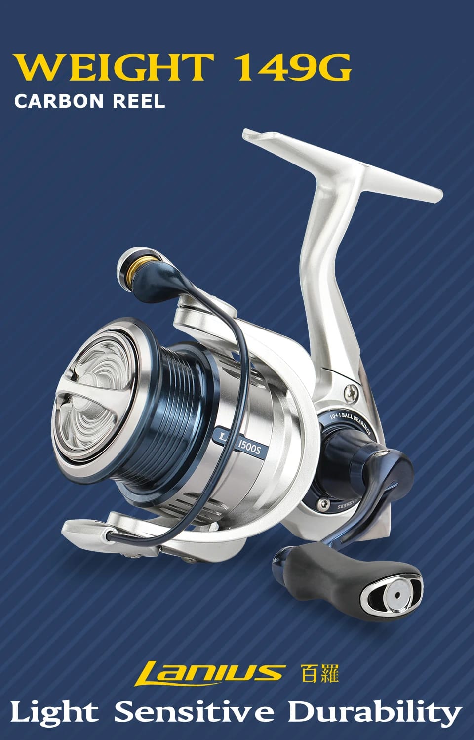 TSURINOYA Ultralight Carbon Spinning Fishing Reel LANIUS 800 1000 1500S 149g Shallow Spool Light Game Reel Stand Trout Wheel