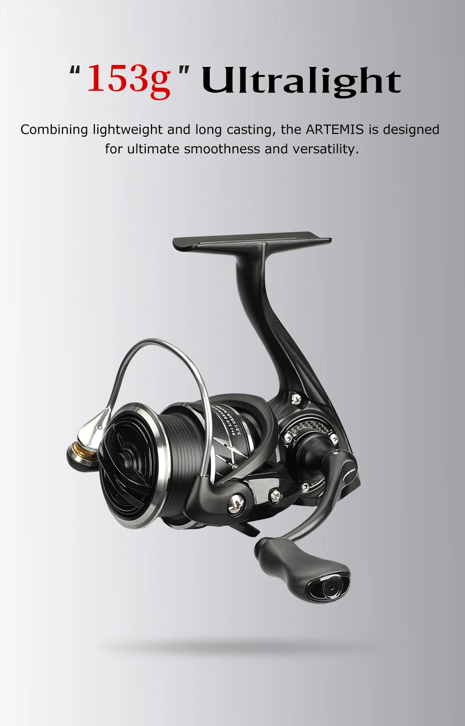 TSURINOYA NEW Spinning Fishing Reel ARTEMIS 800 1500S 2500SH 3000SH Shallow Spool Versatile Long Casting Reel High Speed Wheel
