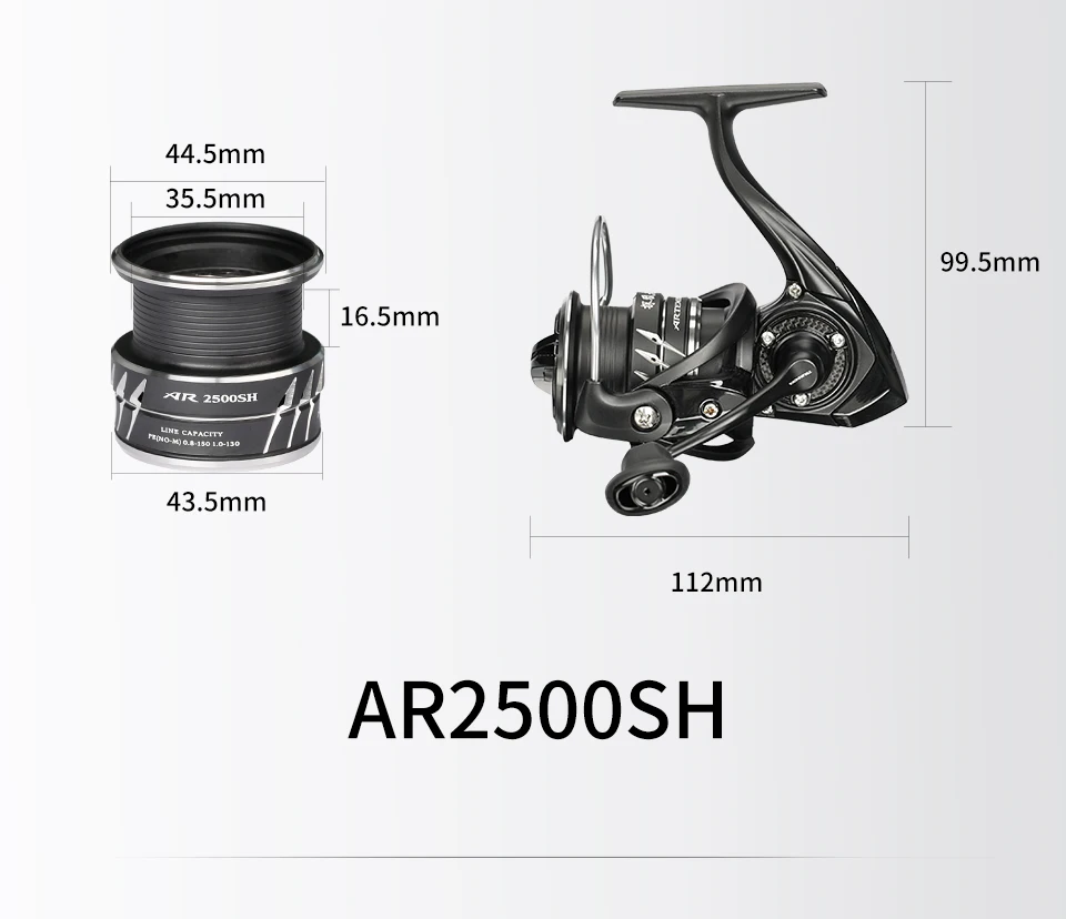 TSURINOYA NEW Spinning Fishing Reel ARTEMIS 800 1500S 2500SH 3000SH Shallow Spool Versatile Long Casting Reel High Speed Wheel