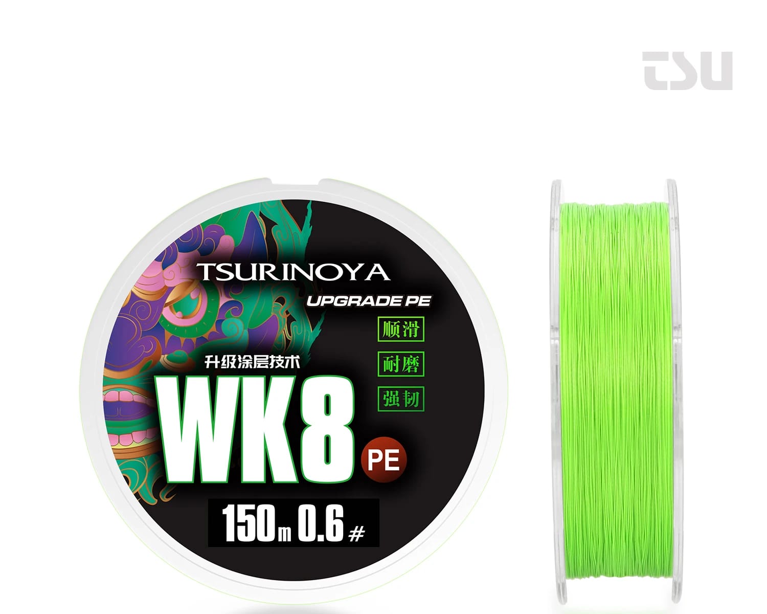 TSURINOYA 150M 8 Strand PE Fishing Line WK8 Long Casting 8 Weaves Braided Saltwater Smooth Multifilament Line 14-50LB Wire Carp