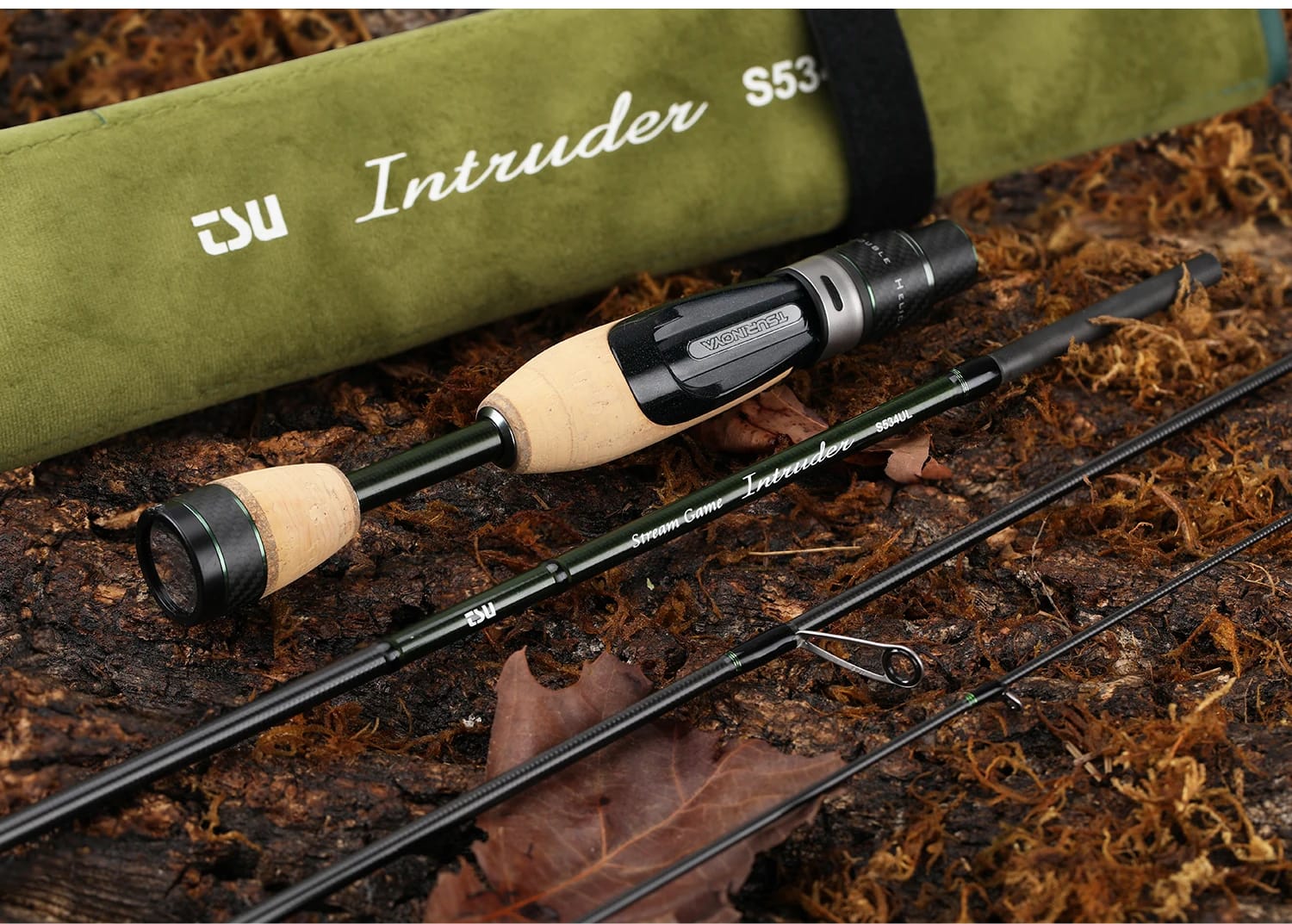 TSURINOYA INTRUDER 1.6m 1.68m 4 Section Portable Spinning Casting Fishing Rod For Trout Bass Pike Mountain Stream Packable Rod