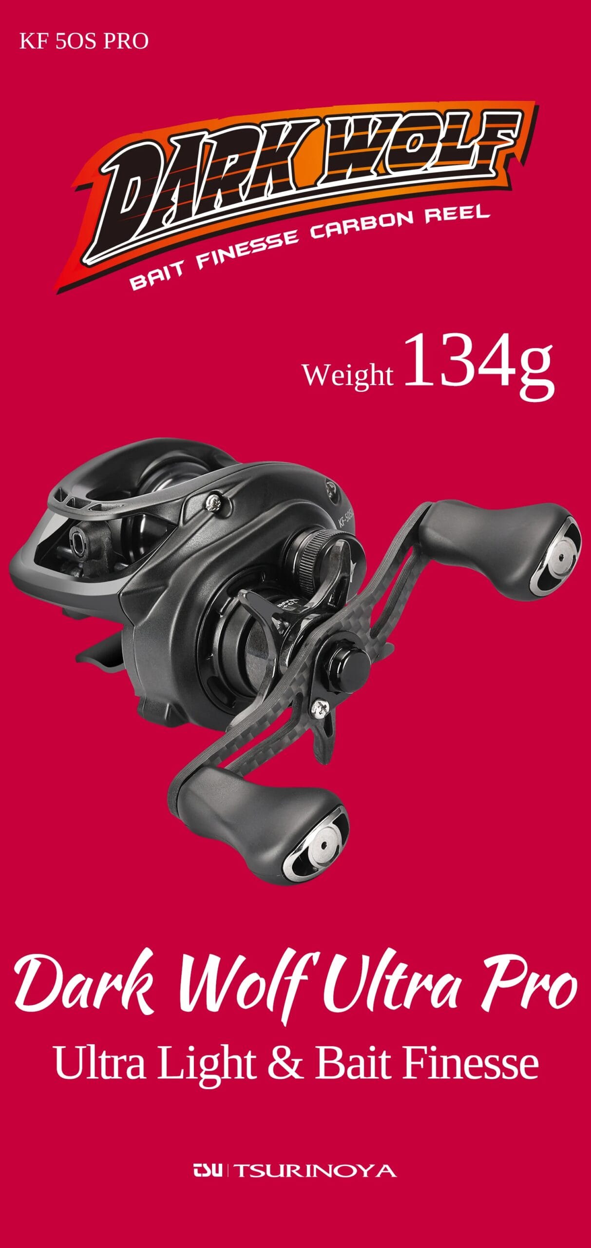 TSURINOYA Dark Wolf Pro 50S 4kg Bait Finesse Low Profile Baitcast Reel  Light Game Casting Fishing Reel 7.1:1 4.6g Shallow Spool