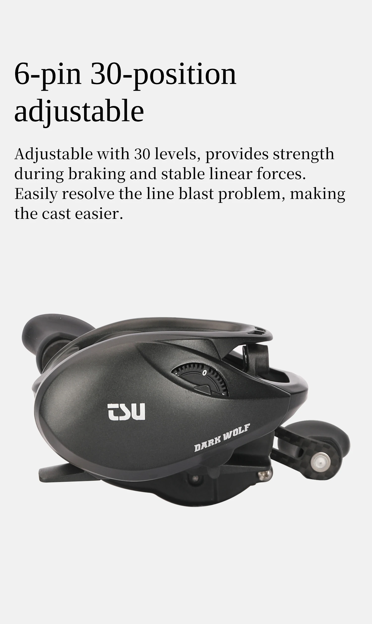 TSURINOYA Dark Wolf Pro 50S 4kg Bait Finesse Low Profile Baitcast Reel  Light Game Casting Fishing Reel 7.1:1 4.6g Shallow Spool