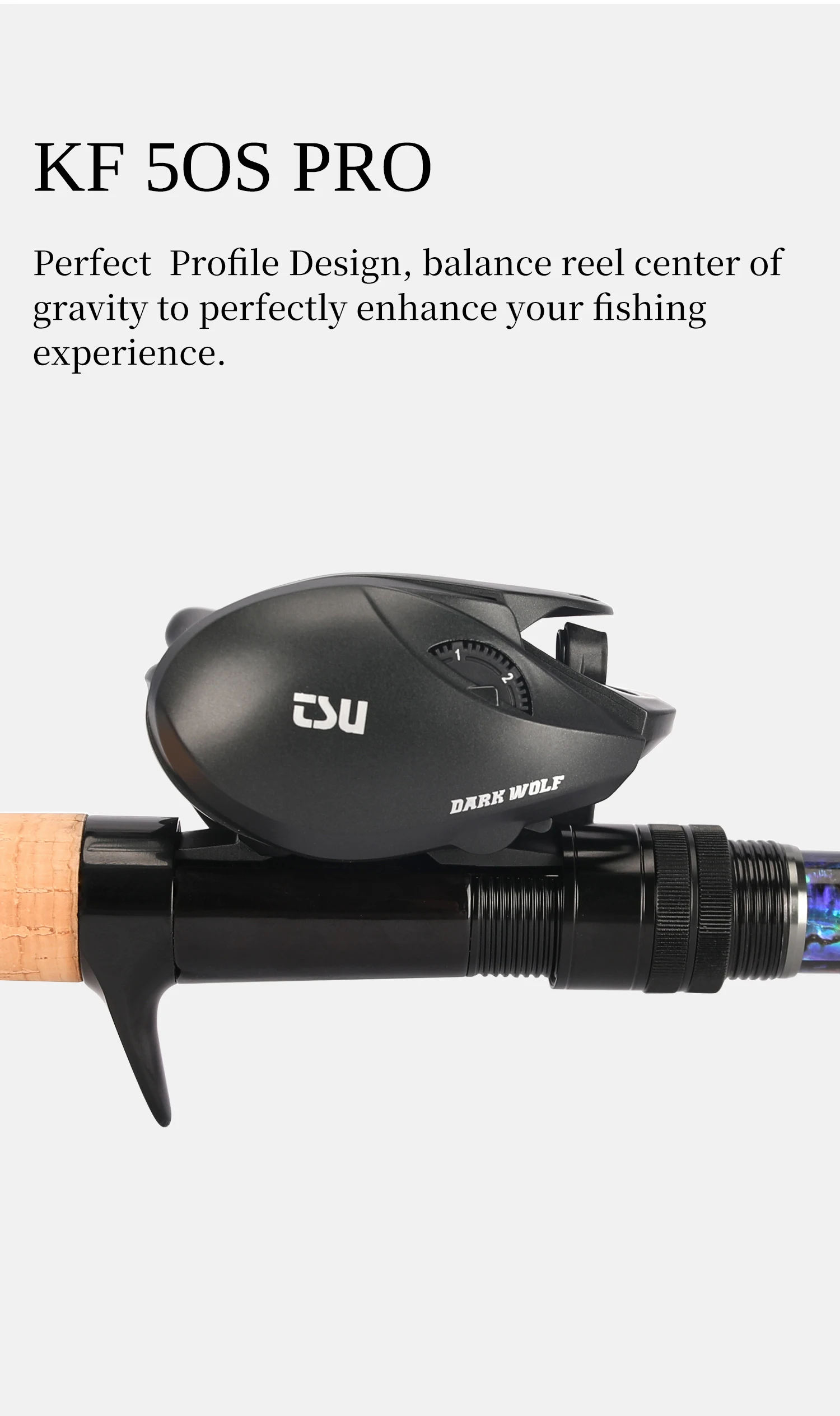 TSURINOYA Dark Wolf Pro 50S 4kg Bait Finesse Low Profile Baitcast Reel  Light Game Casting Fishing Reel 7.1:1 4.6g Shallow Spool