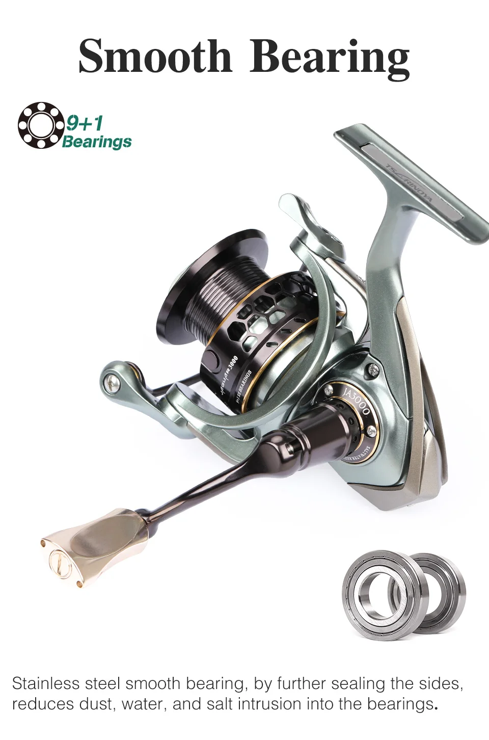 TSURINOYA 2 Spool Spinning Fishing Reel JAGUAR 1000 2000 3000 185G 6KG Max Carbon Drag Carp Saltwater Reel Bass Pike Wheel