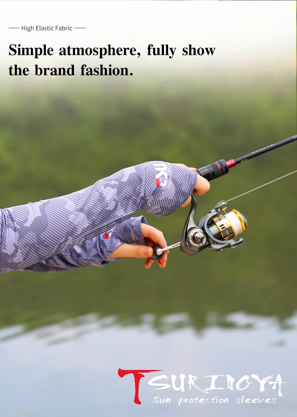 TSURINOYA Head Neck Arm Sun Protector UV Protection Fishing Mask Breathable High Elasticity Quick Dry Protective Arm Sleeve