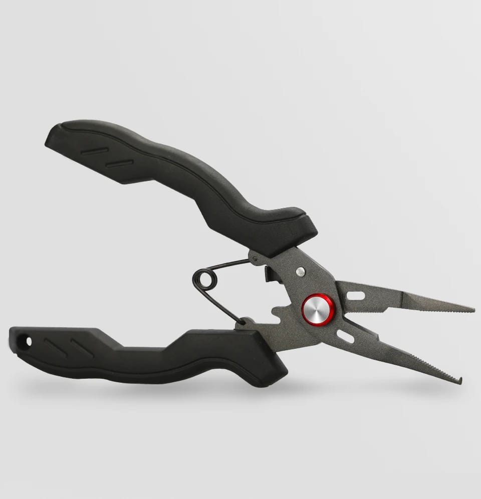 TSURINOYA Split Ring Fishing Pliers Braid Cutters Fishing Line Scissors 80g RS-165 Stainless Steel Rubber Handle Fishing Tackle