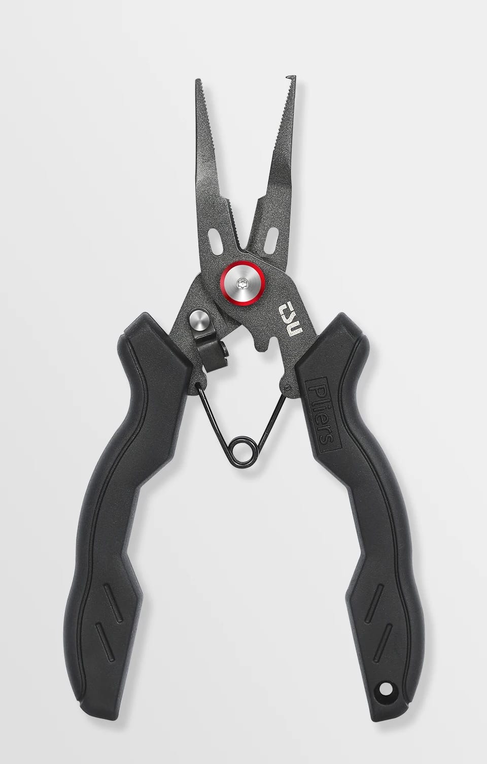 TSURINOYA Split Ring Fishing Pliers Braid Cutters Fishing Line Scissors 80g RS-165 Stainless Steel Rubber Handle Fishing Tackle