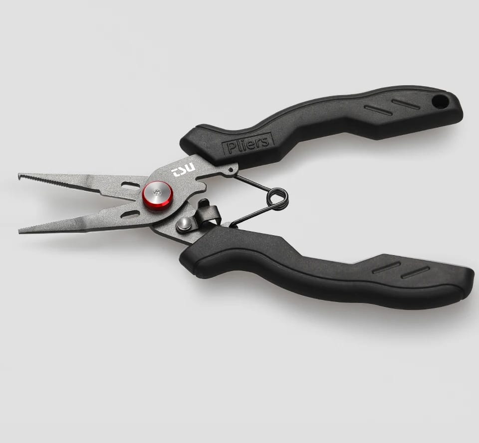 TSURINOYA Split Ring Fishing Pliers Braid Cutters Fishing Line Scissors 80g RS-165 Stainless Steel Rubber Handle Fishing Tackle