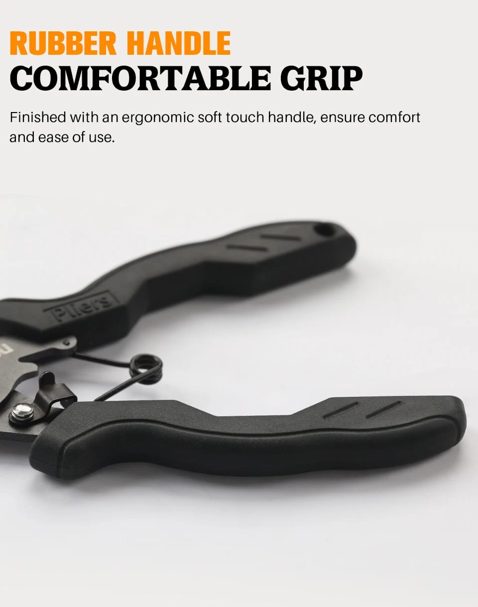 TSURINOYA Split Ring Fishing Pliers Braid Cutters Fishing Line Scissors 80g RS-165 Stainless Steel Rubber Handle Fishing Tackle