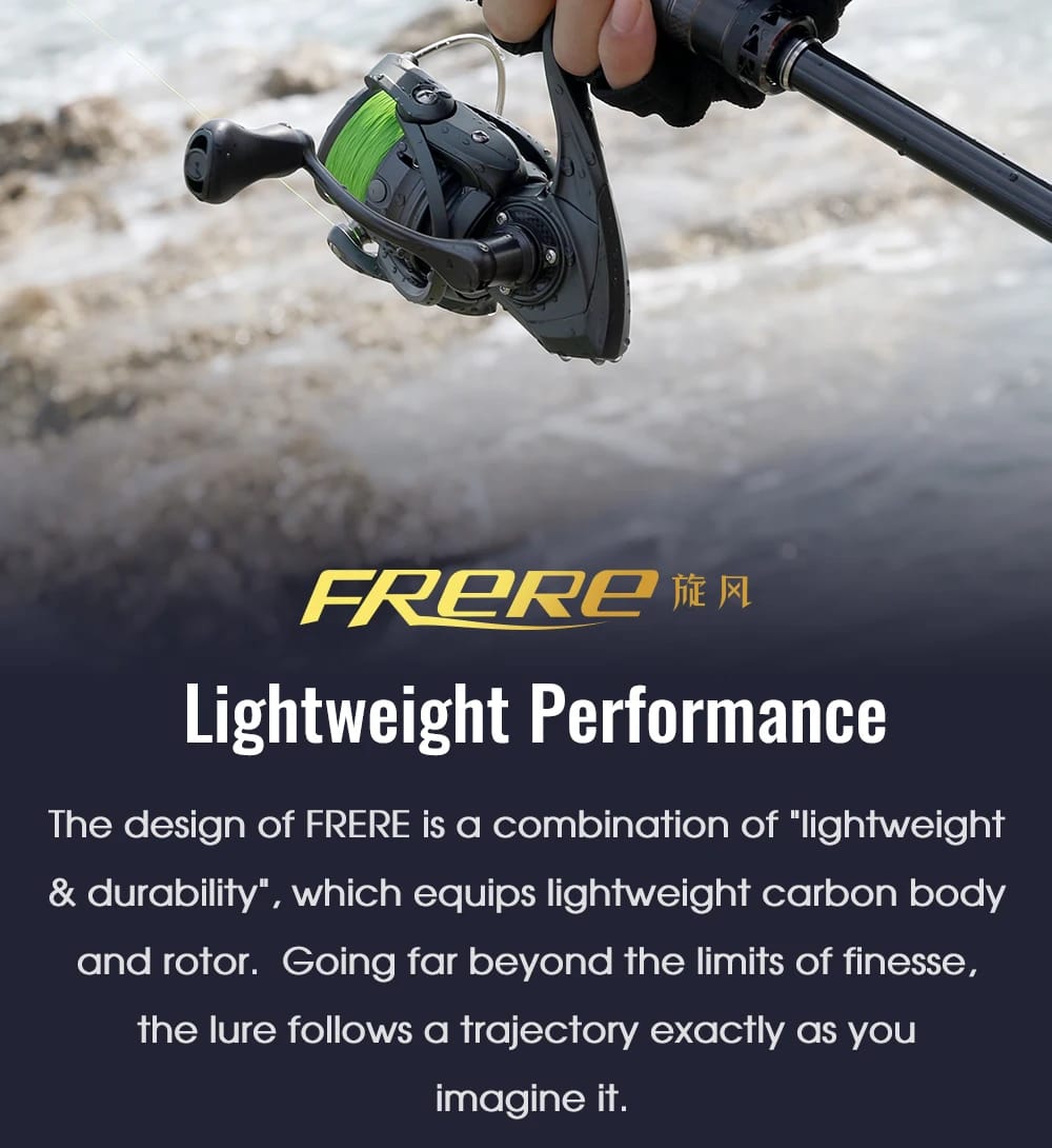 TSURINOYA 155g Ultra Light Spinning Fishing Reel FRERE C2000S 2500S 3000M Carbon Compact Body Shallow Spool Casting Versatile