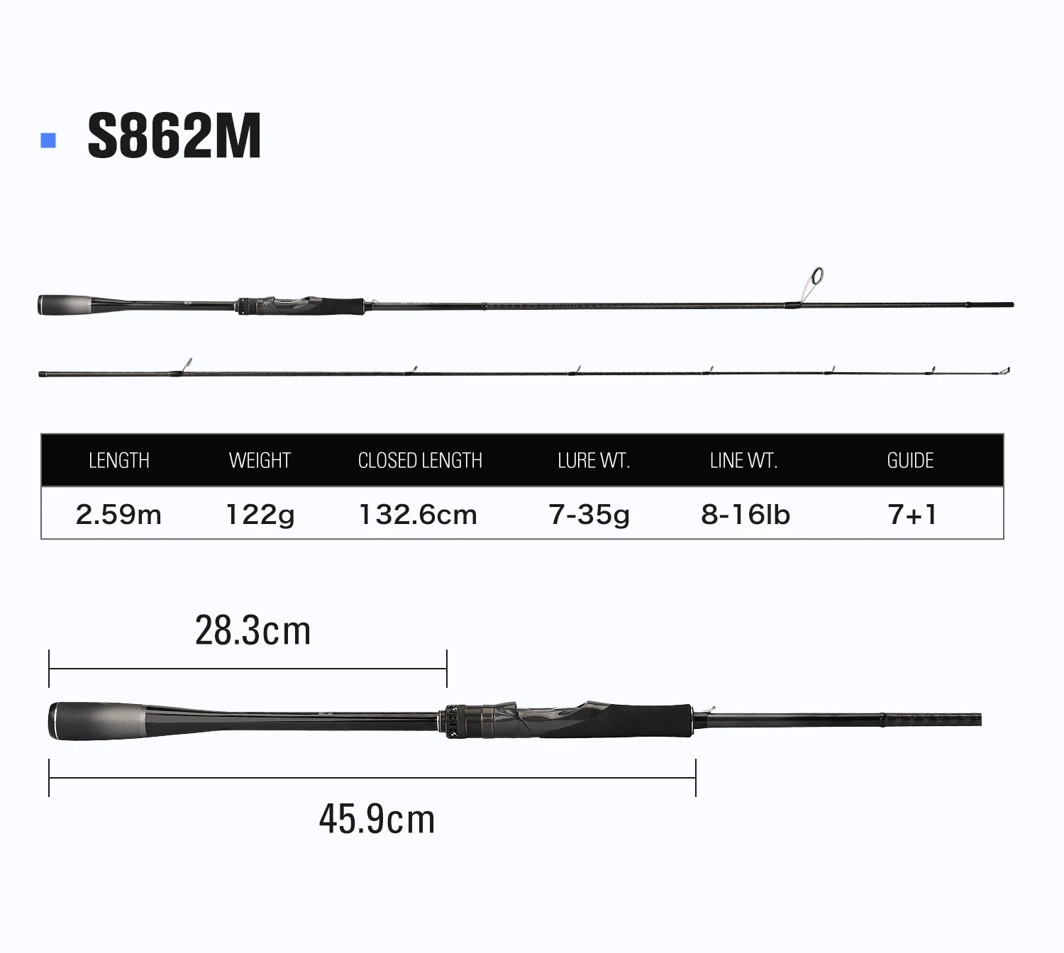 TSURINOYA Inshore Spinning Rod TYRANTS S802M S902M S962M S962MH 2 Section Carbon Fishing Rod High Strength Seabass Barracuda