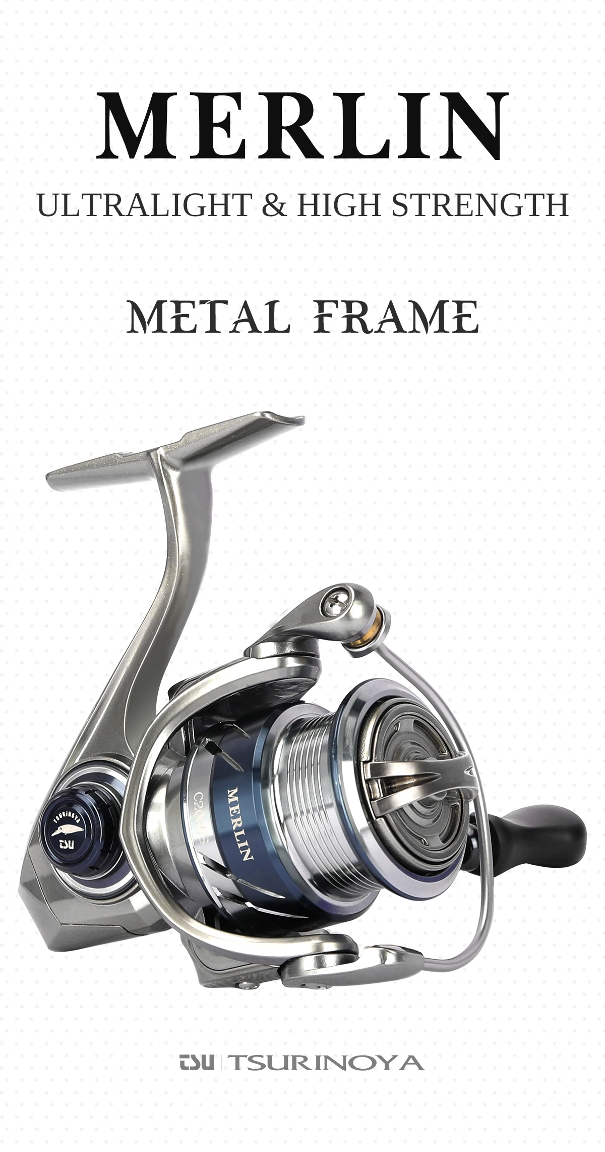 TSURINOYA METAL Spinning Fishing Reel MERLIN 1000 C2000S 165g baitcast reel  ULTRALIGHT &VERSATILE Saltwater Bass Pike Wheel