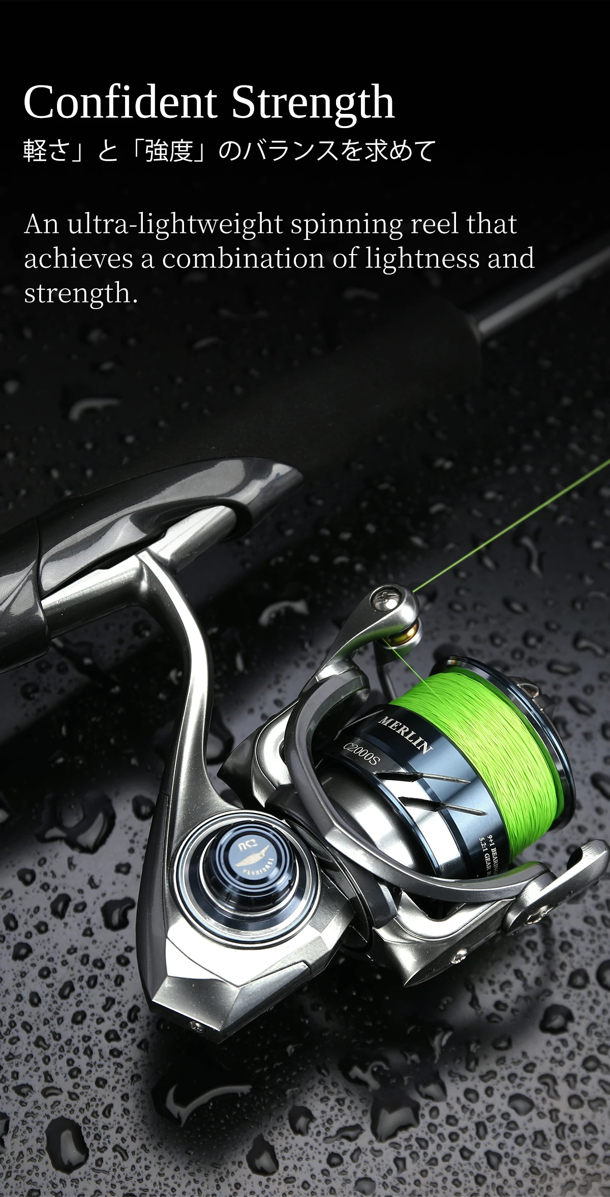 TSURINOYA METAL Spinning Fishing Reel MERLIN 1000 C2000S 165g baitcast reel  ULTRALIGHT &VERSATILE Saltwater Bass Pike Wheel