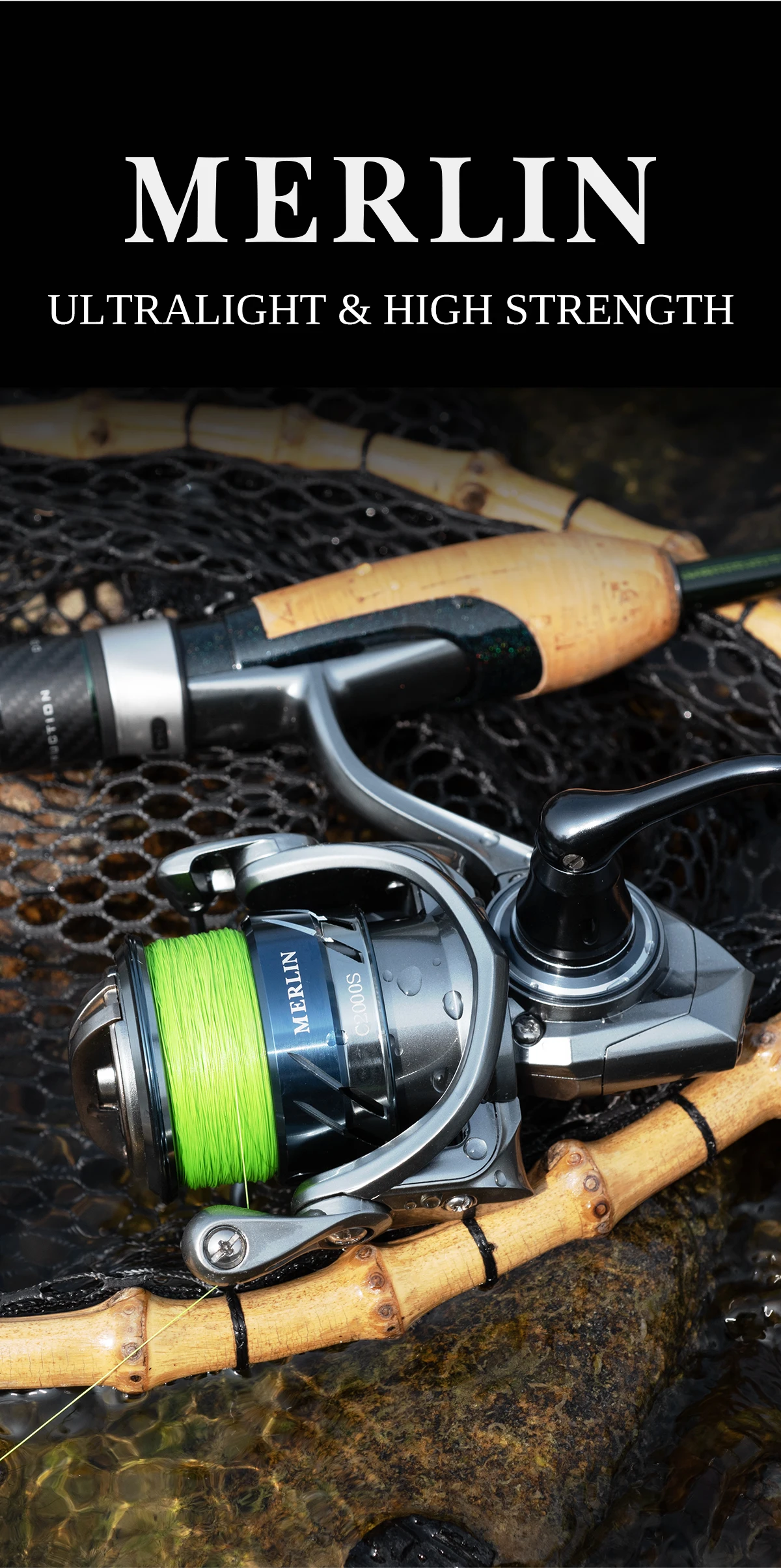TSURINOYA METAL Spinning Fishing Reel MERLIN 1000 C2000S 165g baitcast reel  ULTRALIGHT &VERSATILE Saltwater Bass Pike Wheel