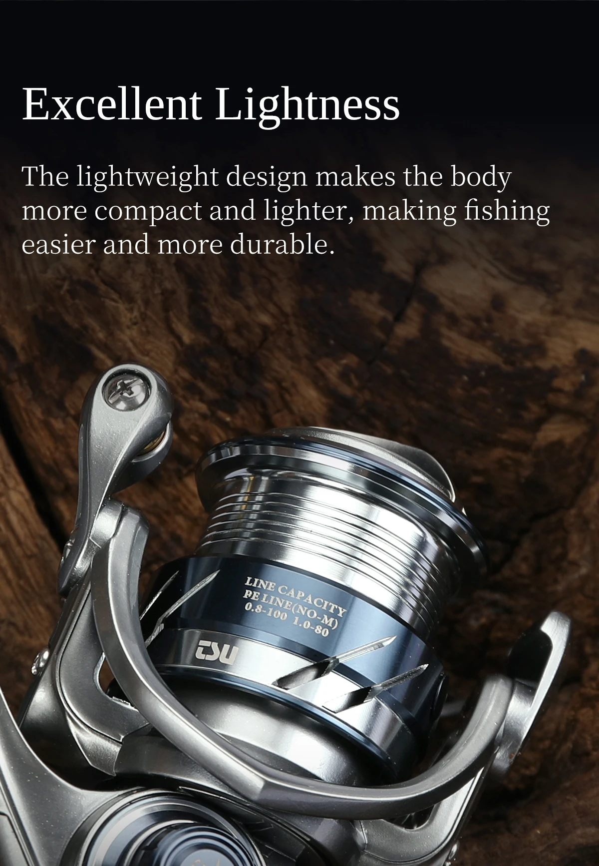 TSURINOYA METAL Spinning Fishing Reel MERLIN 1000 C2000S 165g baitcast reel  ULTRALIGHT &VERSATILE Saltwater Bass Pike Wheel