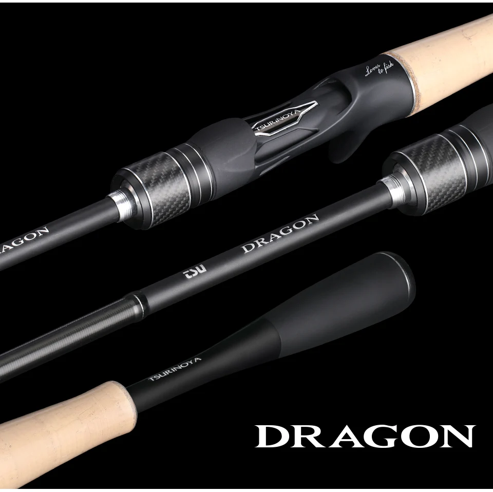TSURINOYA DRAGON Fishing Rod 1.98m 2.08m L ML M Fast Action Spinning Casting Rod For Bass Pike FUJI Guide Carbon 2 Section Rod